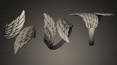 Jewelry rings Wings ring 3d model